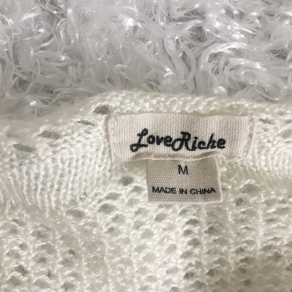 💥Host Pick💥Love Riche Open Knit Cropped Sweater Size Medium - Picture 7 of 7